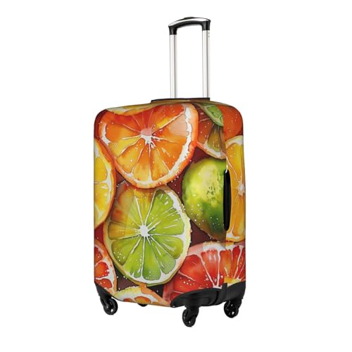 watercolor citrus slices oranges Elastic Travel Luggage Cover Travel Suitcase Protective Cover2
