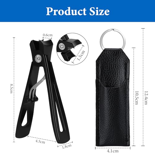Euqvunn Cortauñas, Corta uñas Adulto, Cortauñas Pies Profesional, Cortaúñas para uñas Gruesas Personas Mayores con Apertura de 16mm de Ancho, Nail Clipper de Acero Inoxidable para Hombres y Mujeres - imagen 7