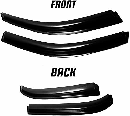 Jsp Out-Channel Side Window Deflector Strip, Rain Guard For Chevrolet Equinox 2010-2017, Dark Smoke Acrylic, Adhesive Tape Mount Wind/Sun/Rain Shade, Set Of 4 #TOP1