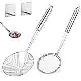 Matériau de Qualité Supérieure: Le epuisette fondue chinoise est fabriqué en acier inoxydable de haute qualité, doté d'une structure robuste et indéformable, idéale pour un usage fréquent. L'acier inoxydable est résistant à la corrosion et aux hautes températures, supportant ainsi sans problème les températures élevées de la friture en cuisine. Il est également résistant à l'huile et à la rouille, ce qui rend le araignée de cuisine durable même après une utilisation prolongée