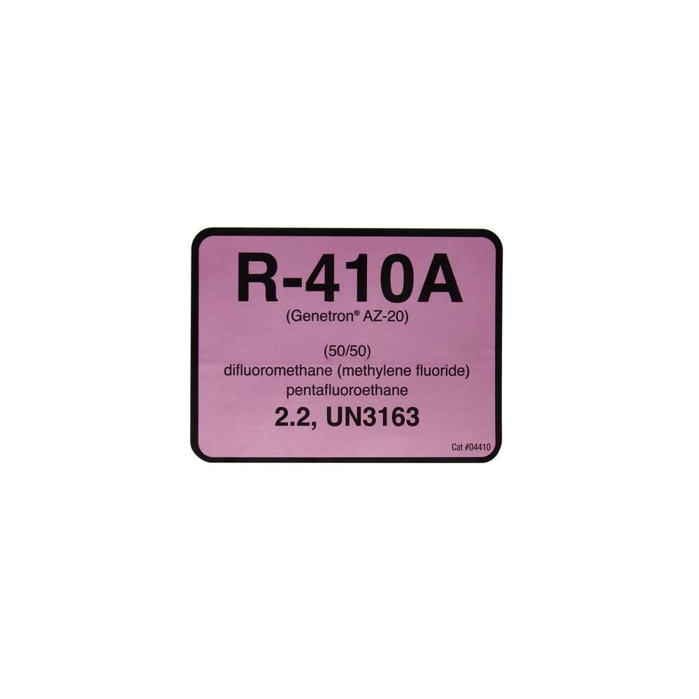 Buy 5) Pack , R410A / R410A / AZ20 Refrigerant Labels