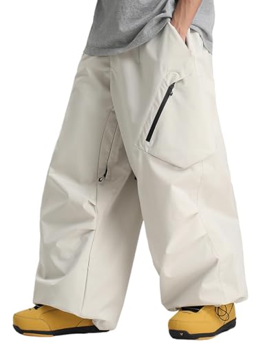 GSOU SNOW Womens Mens Snow Pants Baggy Snowboard Ski Pant Loose Waterproof...