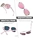 FEISEDY Vintage Womens Polarized Sunglasses UV400 Wrap Around Fashion Shades B2526 (Pink Mirrored, 56)