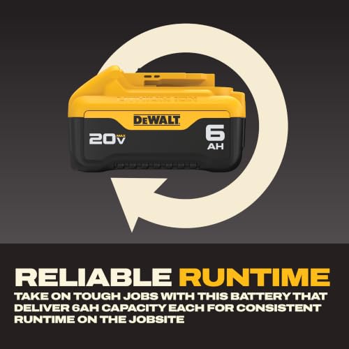 Image of DEWALT 20V MAX Battery, Premium 6.0Ah Double Pack (DCB206-2)
