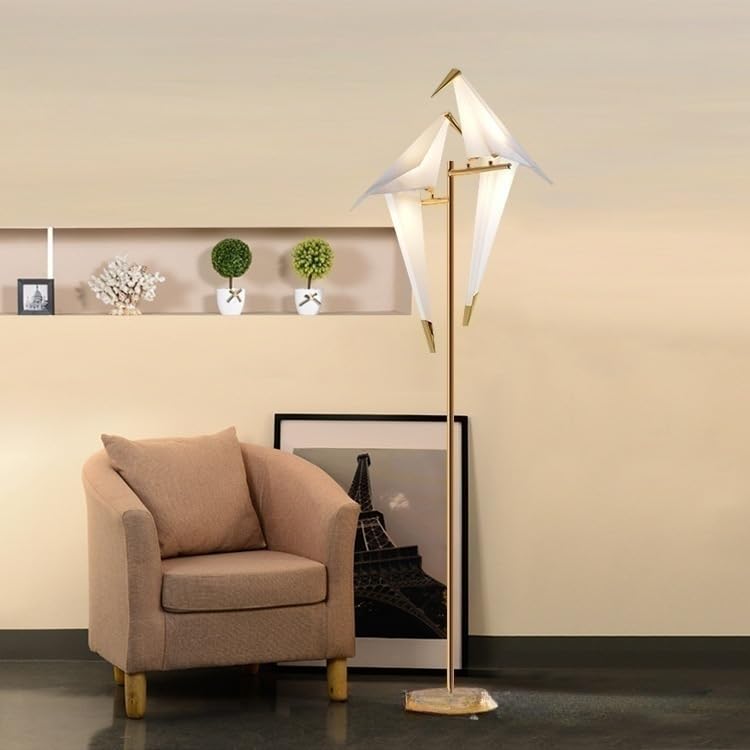 Lámpara de pie LED de pájaros: iluminación cómoda con interruptor para el hogar 2