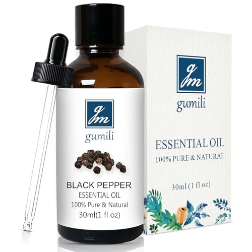 GM Gumili Black Pepper Essential Oil 1 Oz 100% Pure Natural Black Pepper Oil for Diffuser