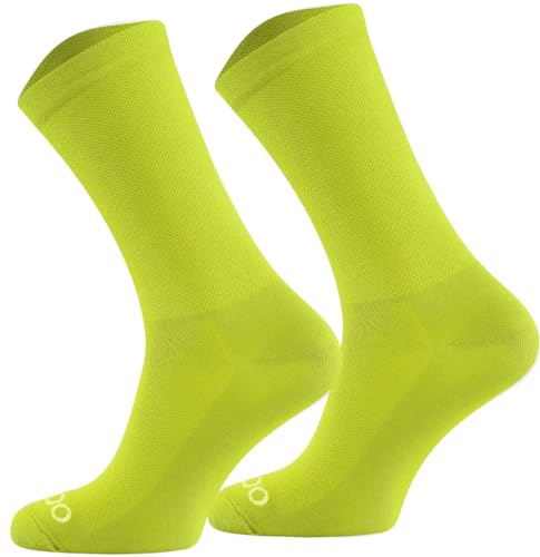 TODO Fahrradsocken Herren. Atmungsaktive Rennrad Socken Herren. Aero Fahrrad Socken, Rennradsocken (Rennrad Socken Gelb 43-46)
