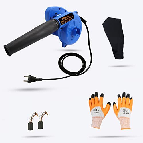 Image of Hillgrove HGCM21M1 800W-18000RPM Electric Air Blower Machine and Suction Dust Cleaner for AC /Computer /Home with, Carbon Brushes and Gloves Gun Dust Cleaning Forward Curved Air Blower (Corded Vacuum)
