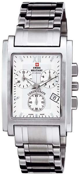 Swiss Military Montre Homme 20007ST-2M en Acier Argenté