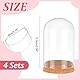 PH PandaHall 4 Stück Cloche Glaskuppel Klarglas Displaykuppel Mit Korkboden Dekorative Gläser Für Sammlerstücke Figuren Blumenaufbewahrung Partybevorzugung Dekoration 8x12.9cm