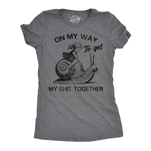 Womens Funny T Shirts On My Way to Get My Shit Together Sarcastic Graphic Novelty Tee for Ladies...