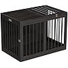 Furniture-Style-Dog-Crate-Wooden-Dog-Crate-End-Table-Double-Doors-Dog-Kennels-Indoor-Modern-Decorative-Dog-Crates-Furniture-Dog-Cage-Side-Table-Chew-Proof-Easy-to-Assemble- Modern Decorative Dog Crates