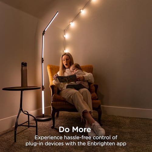 Image of Enbrighten Matter Indoor Smart Plug, 1 Grounded Outlet, White, 4 Pack | Matter Compatible, Indoor Use, No Hub Required, Works with Alexa & Google Home