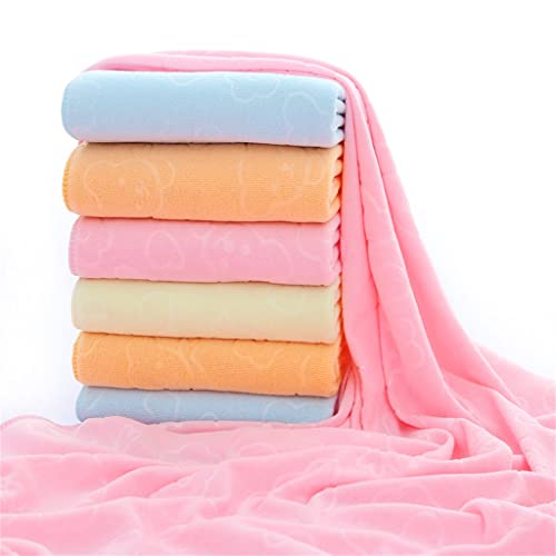 Toalla de baño ZHCHAO de 7 piezas con relieve de dibujos animados y fibra suave multicolor 3