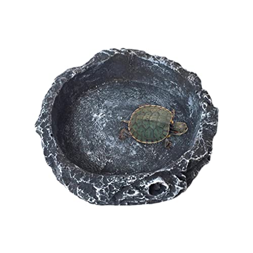 Cibo Tartaruga | Resina Ciotola di Alimentazione per Animali Domestici,Ciotole Farina per Leopardo Barbu Drago Camaleonte eremita Granchio, mangiatoia