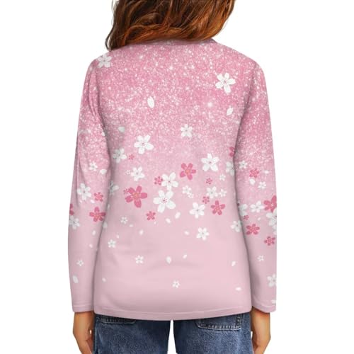 Girls Long Sleeve Shirts Soft Loose Shirts Basic Crewneck T-Shirt Casual Tees4