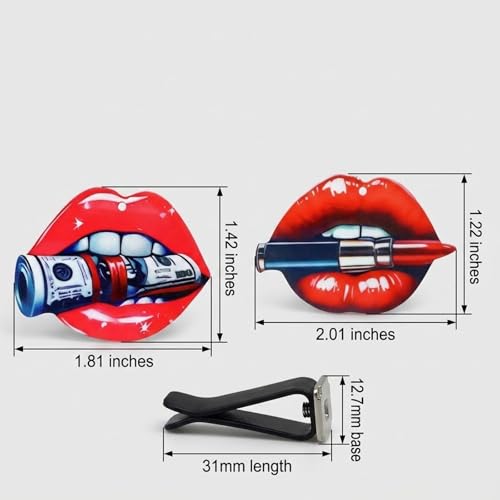 Image of Car Air Vent Clips,Car Air Fresheners Vent Clips Car Diffuser Vent Clip,Car Decoration Cute Car Interior Decor,Car Accessories for Women (2 Pcs lips)