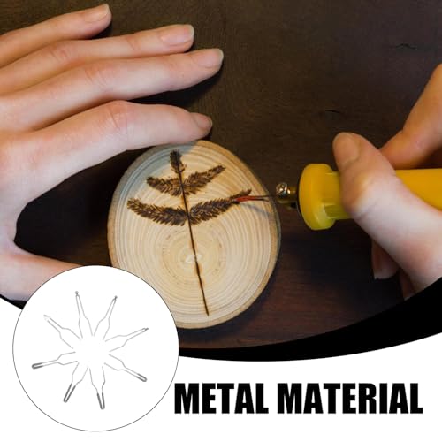 Image of UPKOCH 8Pcs Wood Burning Pen Kit with Adjustable Temperature and Wire Tips for Pyrography Art on Wood Leather and Gourd Crafts Sizes 18-23