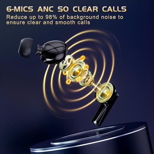 Image of IAMJOY Gaming Earbuds, 20ms Low Latency, Active Noise Cancelling with 6 Mic, 2.4GHz & Bluetooth, 35 Play Time, Wireless Earbuds Compatible with Meta Quest 3 /2, PS5 /4, Steam Deck, VR, Switch, PC
