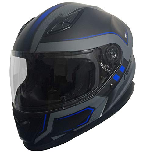 Rallox Integralhelm 510-3 in Schwarz/Blau für Motorräder und Roller