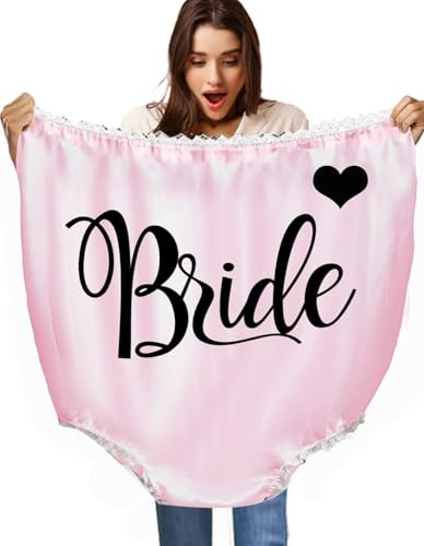 Ranchbtn Bachelorette Gifts for Bride Big Granny Panties Funny Wedding bridal shower Novelty Lingerie Party Decorations Prank Gag White Elephant Gifts for Adults