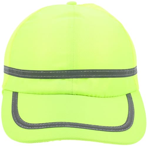 Casco de seguridad reflectante amarillo con ventilación para construcción