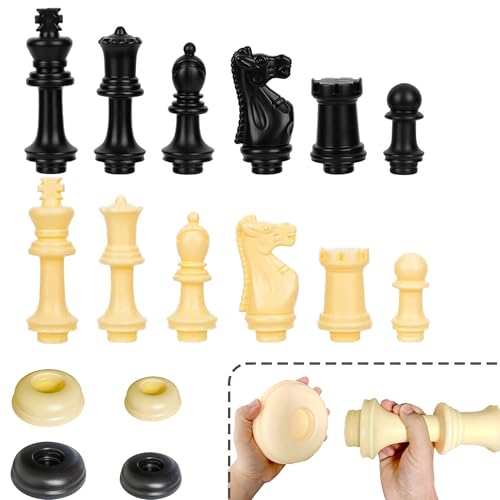 Set gigante de ajedrez King Size con piezas de 10 pulgadas miniatura 6