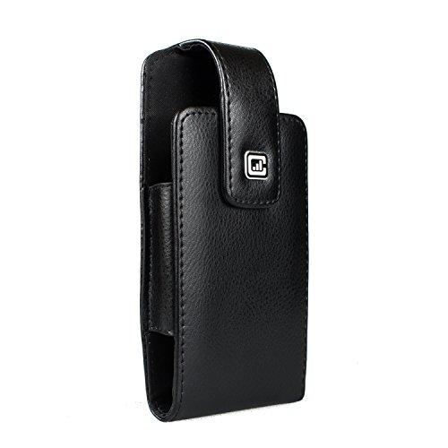 [New Gorilla Clip] CASE123 MPS Classic Elite TL Premium Genuine Leather Vertical Swivel Belt Clip Holster for Apple iPhone 6 / 6s / 7 for use with Otterbox Commuter/Symmetry,Speck,Spigen,Case-Mate
