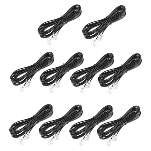 Cable telefónico de 4 núcleos Gatuida de 2m transparente compatible con fax y teléfono fijo