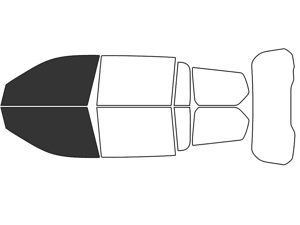 Rvinyl Window Tint Kit Compatible with Jeep Grand Cherokee 2021-2023 (L) - Front Precut Kit - 20%