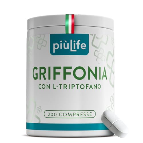 Griffonia Triptofano Alto Dosaggio PiùLife, 200...