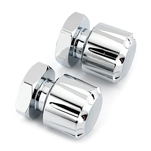 Image of FSFY Chrome Motorcycle Seat Mounting Bolts, 2pcs Solo Seat Mounting Nuts for Harley Road Glide FLTR 1998-2002, 2007-2009, FLTRX 2005-2021, Custom FLTRX 2010-2013, EFI FLTRI 1998-2006