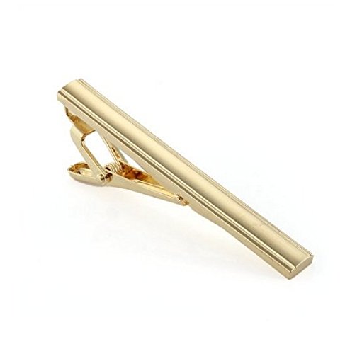 Wowlife Metal Tone Simple Necktie Tie Bar Clasp Clip Practical Decor (Gold) #TOP16