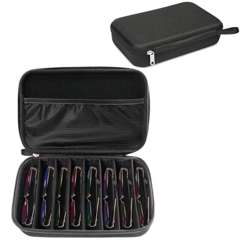 Bukere Travel Sunglasses Organizer Case Adjustable Slot For Multiple Eyeglasses Hard-shell Portable...