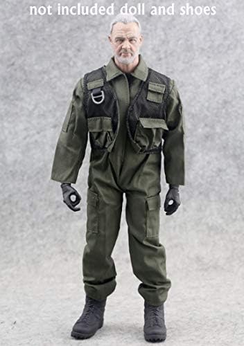 1/6 Scale Male Soldier Pilot Uniform F14/F15 Jumpsuit for 12 Inches Military Figures