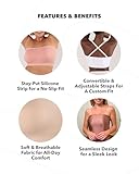 SHAPERMINT Convertible Strapless Bras for Women - Bandeau Bra, Strapless Top, Bandeau Top, Wireless Bra White - Image 4
