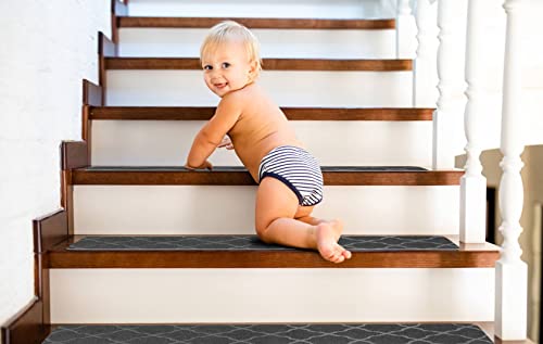 Non Slip Carpet Stair Treads - For Wooden Steps With Double Adhesive Tape Set Of 15, Grip Tape Anti Slip Tape For Stairs, Indoor Stair Carpet Covers Runner Rugs Mats, 8"X30" #TOP1