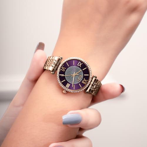 Image of BRUNO MILANO Luxe Diamond Studded Bezel Watch for Women and Girls