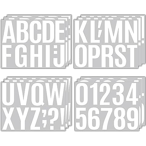 Debinolo 15 Sheets Vinyl Letters Numbers Kit Cover