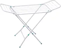 Varal de Chão para Secar Roupas Maxi Grande Branco 25kg 160X105X50CM com Abas Original Casa Buritis