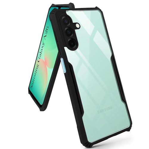 Image of Jkobi Back Cover Case for Samsung Galaxy A26 5G (Shockproof with Polycarbonate Clear Panel | Professional Black)