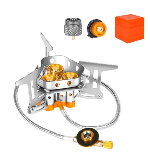 Windproof Camping Stove - 9900W Portable Gas Burner with Piezo