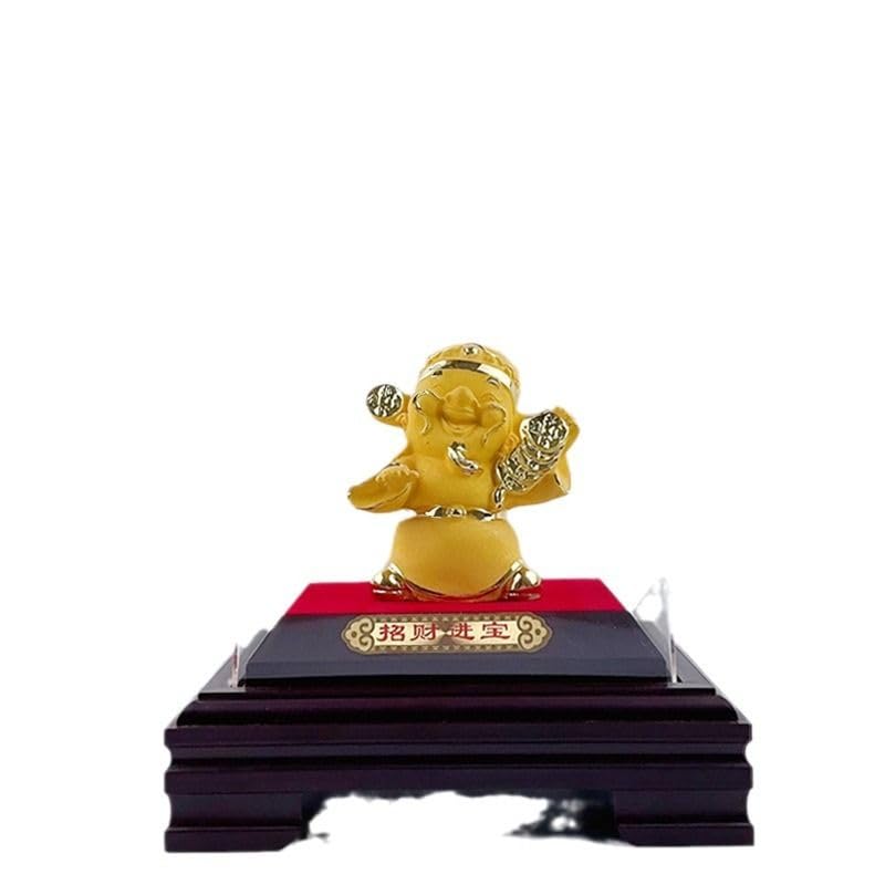 Amazon.com: RWSEFK 日进斗金财神【礼盒装】 16 * 13 * 20.5cm/绒沙金