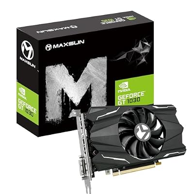 maxsun GEFORCE GT 1030 4GB GDDR4 Video Display Graphics Card GPU mini ITX Design, HDMI, DVI-D, Single Fan Cooling System