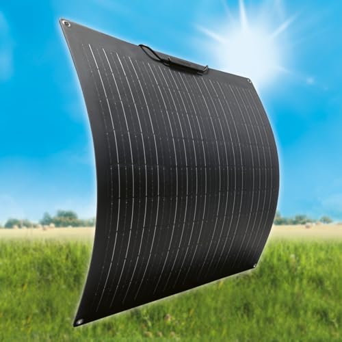 MAUK® Solar Panel Solarmodul flexibel Balkonkraftwerk flexible Solarmodule flexibles Solar Panel Solarpanel Balkon PV Modul Solarzelle 18v solar flexibel monokristallin | 80W