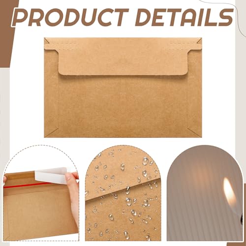 Faccito 400 Pcs Trading Card Shipping Set 4'' x 6'' Card Envelopes and Shipping Protector Bulk Self Seal Rigid Mailers for TCG Sports Cards Mailing Supplies (Vintage) by Faccito - Image 3