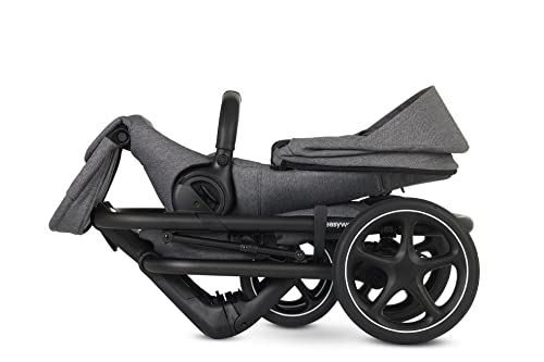 Easywalker Jimmey Set bestaande uit kinderwagen met zitting, badkuip, voetenzak en regenbescherming voor badkuip - Iris Grey - Afbeelding 6