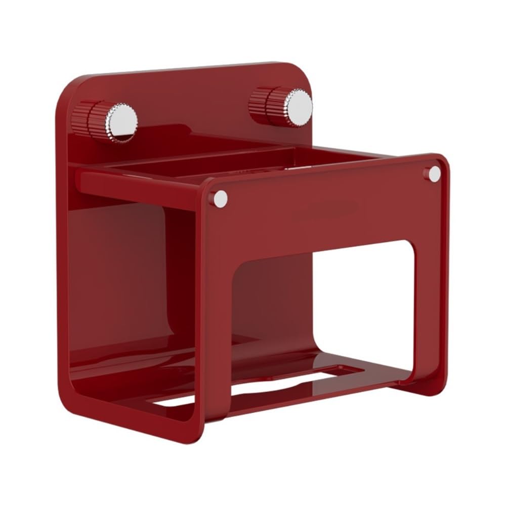 PaperTowel Holder, Suction Cup Tissue Holder - Bathroom Wall-Mounted Wet Wipes Storage Box, No Drill(Red)