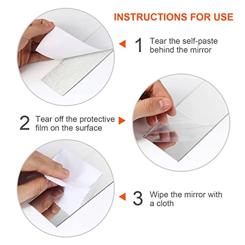 Mirror Tiles,Wutaobon 2''X20''Mirror Tiles Self Adhesive Stripe Wall Mirror Stickers (Not Glass) Removable Long Acrylic Frameless Mirror Sheets For Home Living Room Bedroom Diy Decor (10Pcs) #TOP6