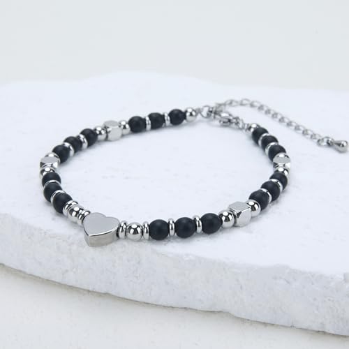 Image of Tiny Bead Bracelets for Women, Unique Birthday Gifts for Women Teens | Inspirational Heart Beaded Bracelet for Daughter, Friends, Bestie, Granddaughter Jewelry Trendy Stuff
